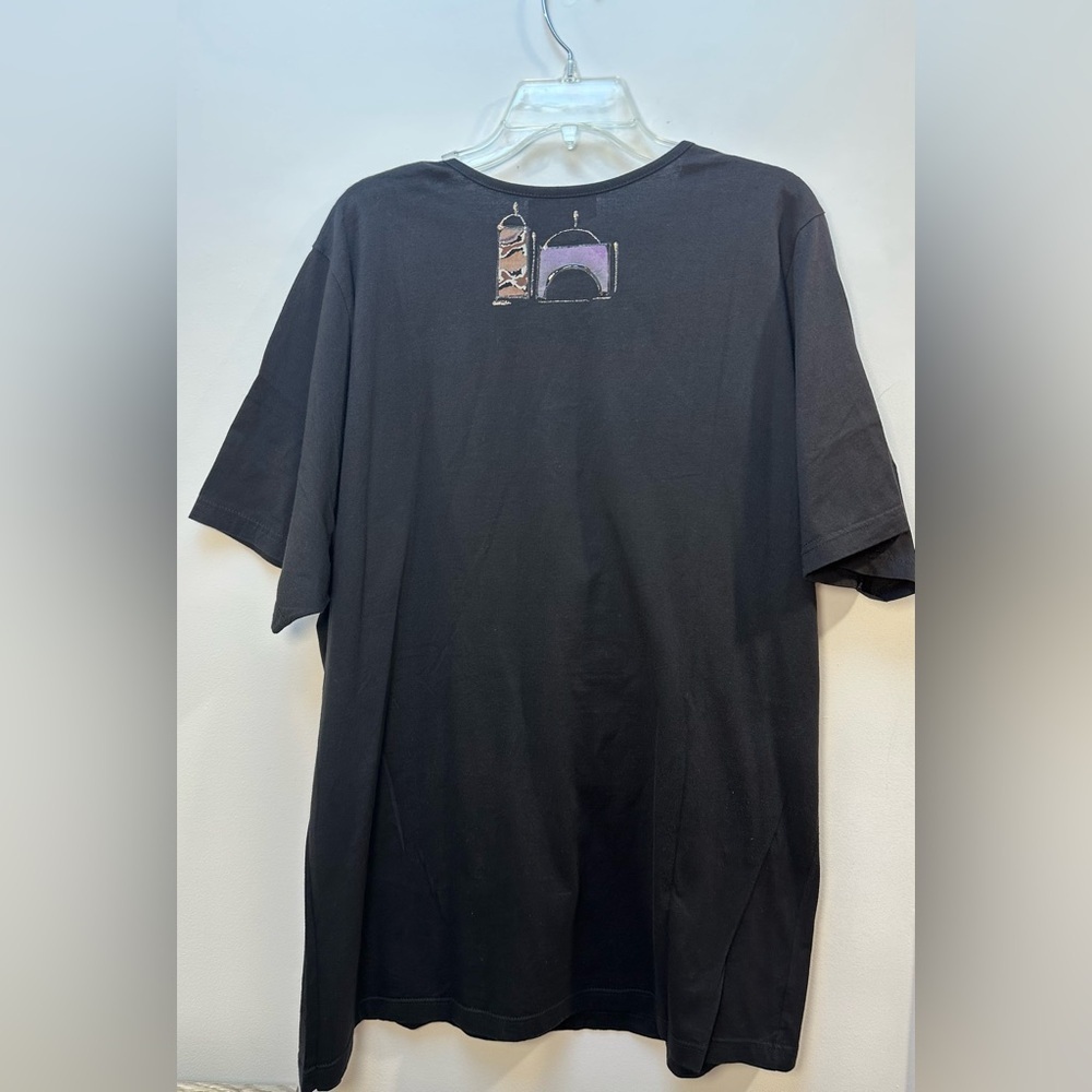 Jerusalem Black Graphic Short Sleeve Women’s Tee size 4xl - Picture 4 of 5